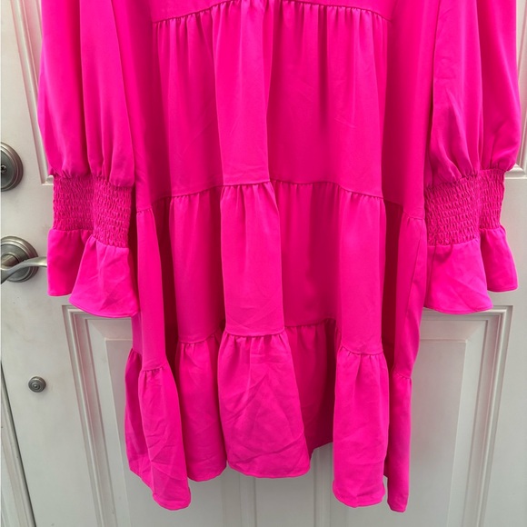 Tuckernuck Pomander Place Electric Pink Crepe Kenzie Dress XXL - Picture 4 of 10